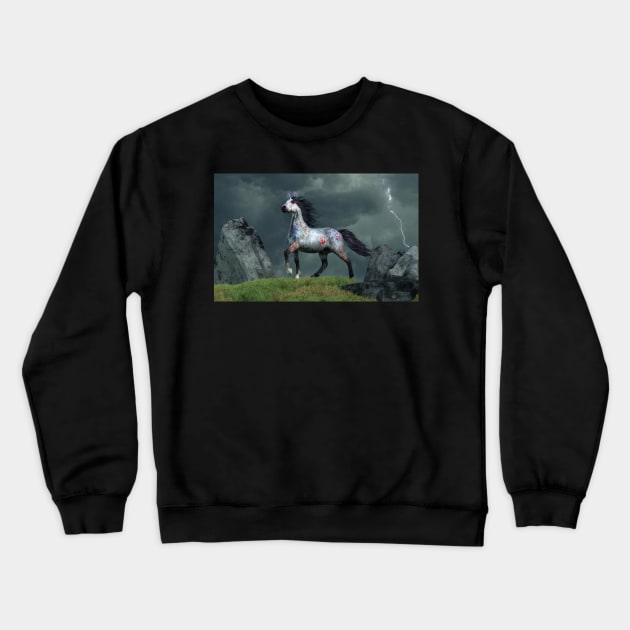 War Horse of the Storm Crewneck Sweatshirt by DanielEskridge